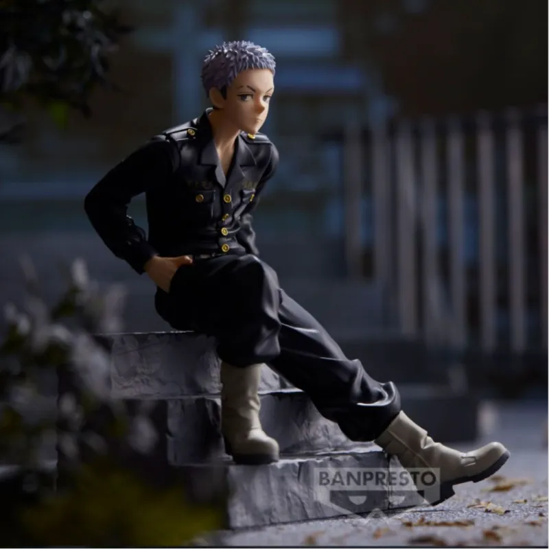 BANPRESTO Tokyo Revengers Break Time Takashi Mitsuya Sitting Posture Bonus Gifts Black 13cm-4