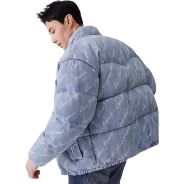 Levi's Down Jacket Men's Denim Blue-3