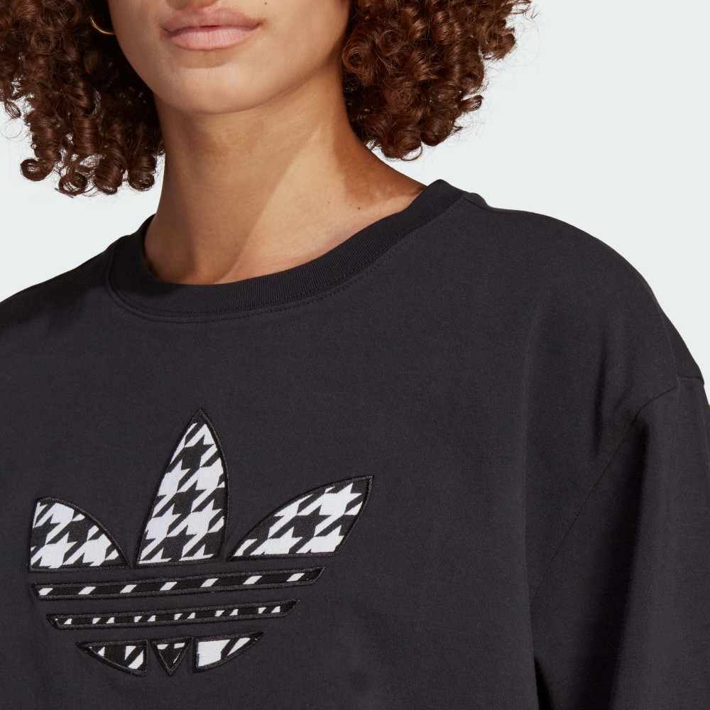 Adidas Originals Drop Shoulder Sleeve T-Shirt Women's Black
