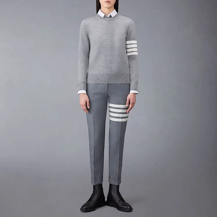 THOM BROWNE 4 Bar Merino Jumper-4