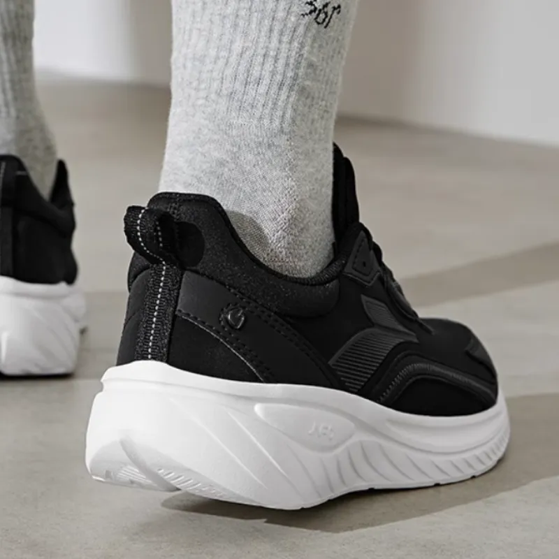 361° Softwalk 3.0 Anti Slip Wear Resistant Low Top Running Shoes Men's Black White-3