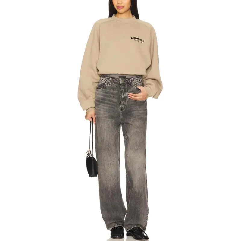 Fear Of God Essentials Women's Straight Leg Denim Jeans Vintage Black-2