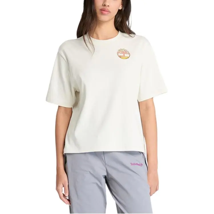 Timberland Regular T Shirt Women's Ivory White-2