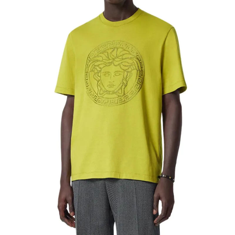 VERSACE Medusa embroidered T shirt-1