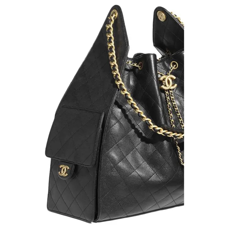 CHANEL 25Bag Calfskin Handbag, Shoulder Bag Tubas Women's Black-4