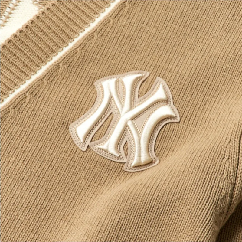 MLB New York Yankees Sweaters Unisex Camel-4