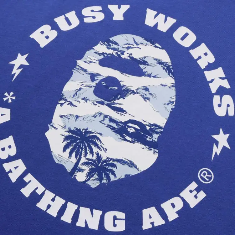 Bape Palm Tree Camo Busy Works Sta Relaxed Fit Tee-2
