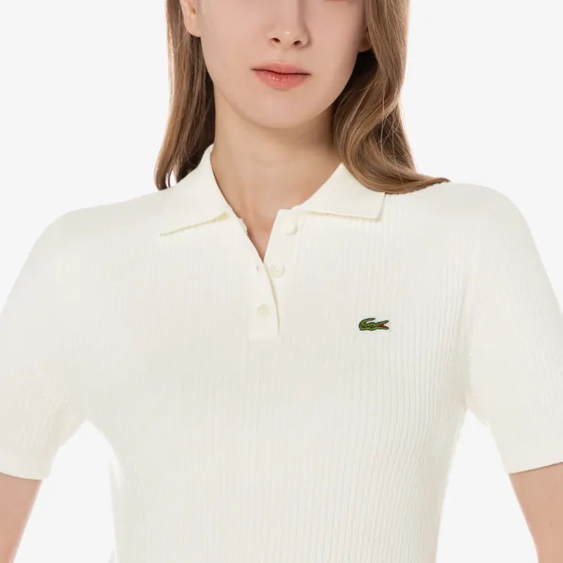 LACOSTE Polo Shirt Women's White-4