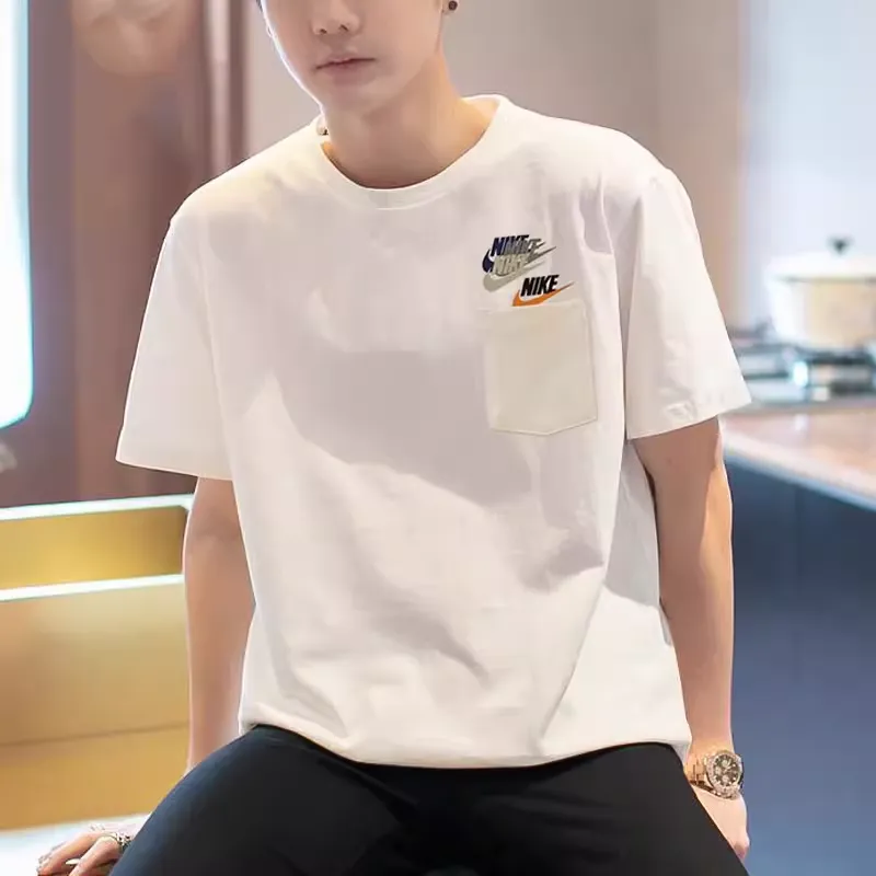 Nike T Shirts Men White-5
