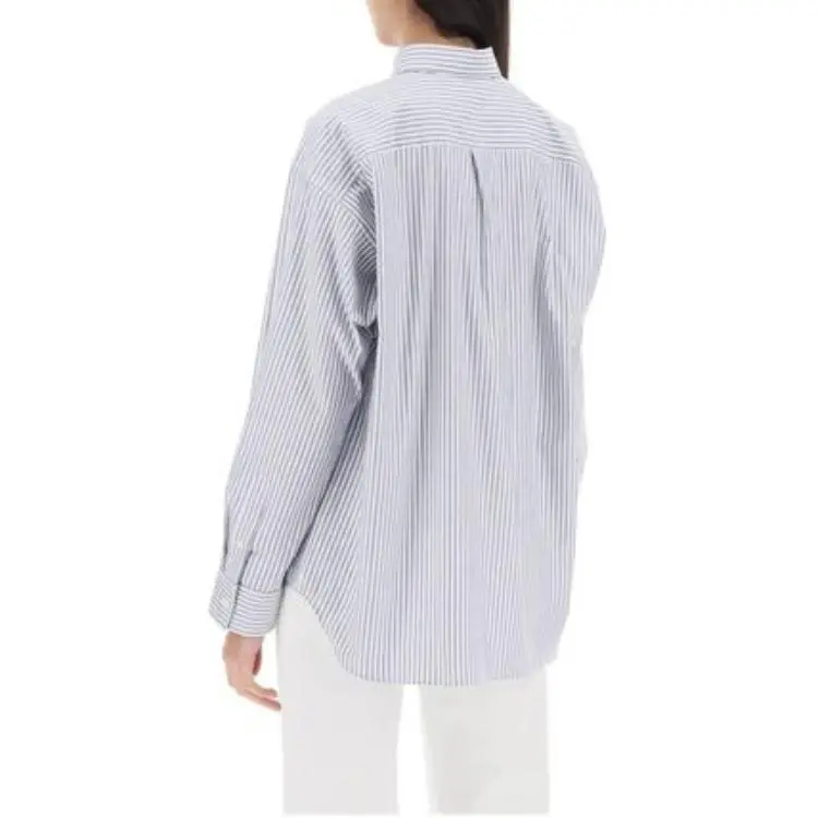 TOTEME Striped Half Buttoned Shirt-4