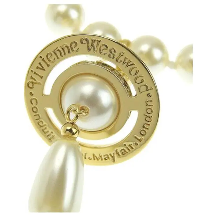 Vivienne Westwood One Row Pearl Drop Choker-3