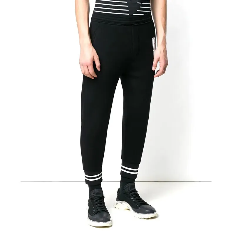Neil Barrett Knitted Sports Pants Men's Black-4