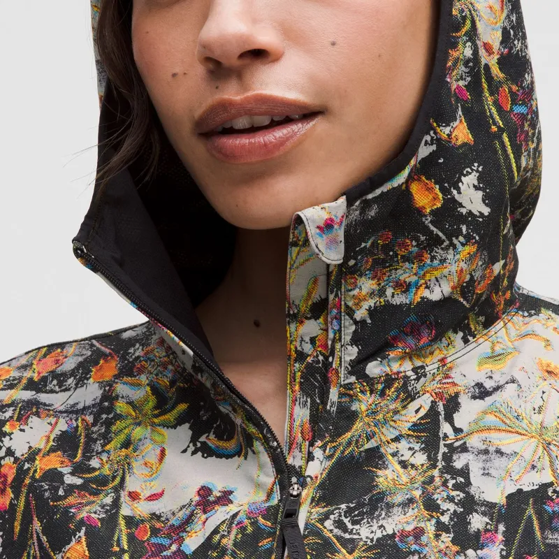 Lululemon Jacket Women's Black With Neon Floral Mixed Color-1