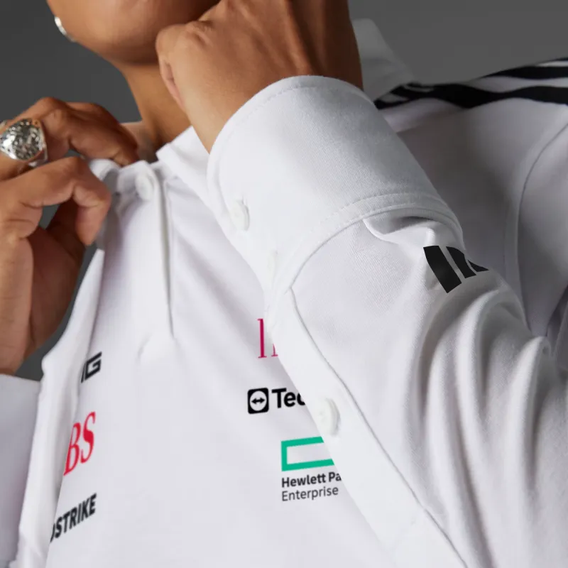 Adidas x MERCEDES AMG PETRONAS F1 SS25 Polo Shirt Women's White-3