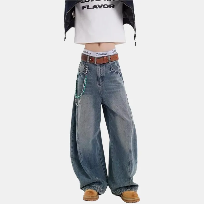 QOTRIOCK Jeans Men Blue-4