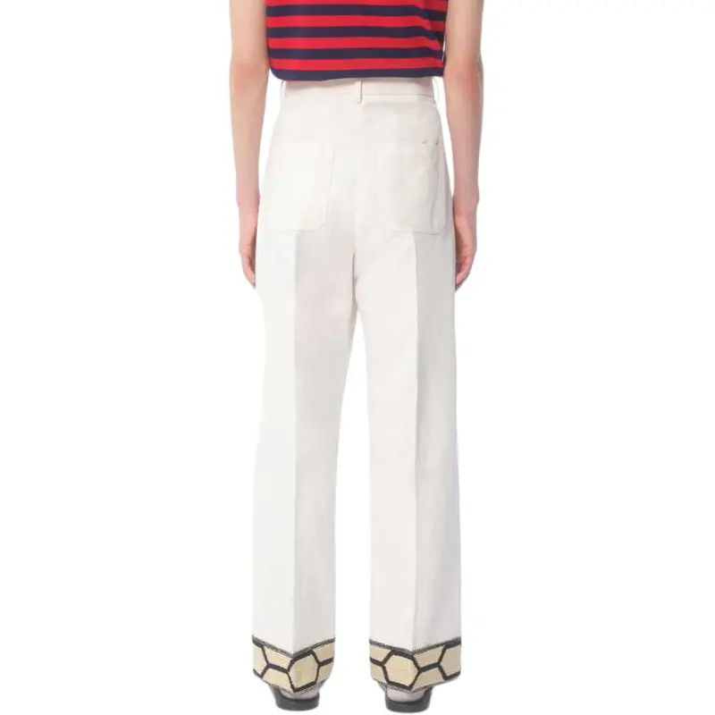 Valentino Casual Pants Men's Ivory White-2