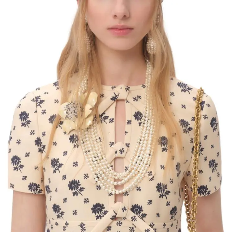 Valentino Crepe Couture Papier Floral Mini Dress-7