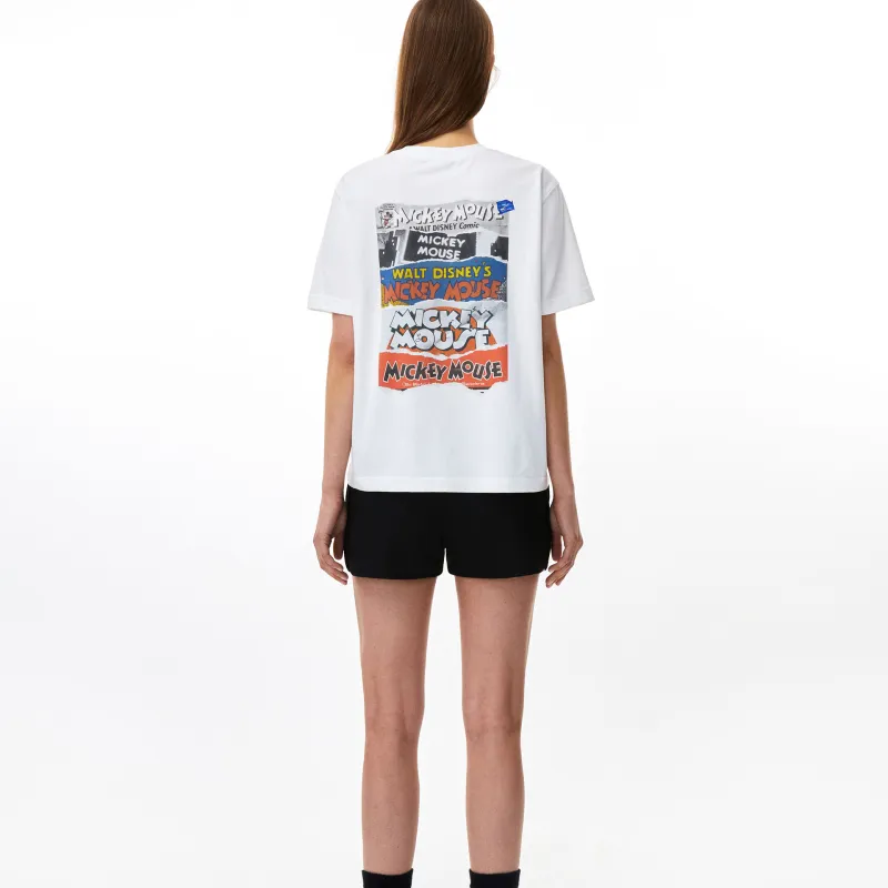 Disney X ADER ERROR Disney/Disney Co branded Model T Shirts Unisex Ecru-2