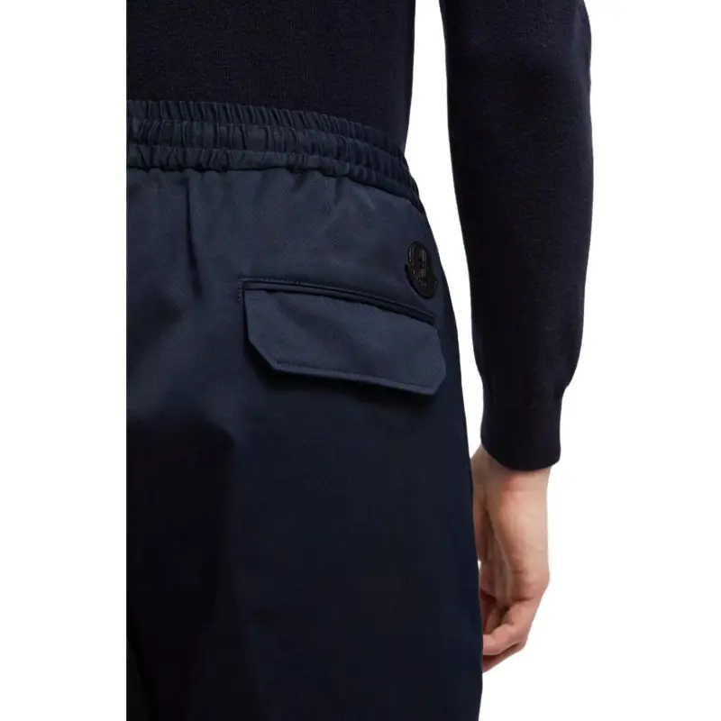 Moncler Drawstring Crepe Jogging Trousers-3