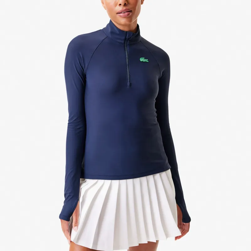 LACOSTE x Bandier Pro Raglan Sleeve T Shirt Women's Marine Blue-2