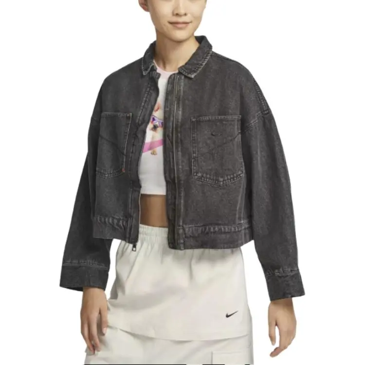 Nike Denim Jacket Women's Black-4
