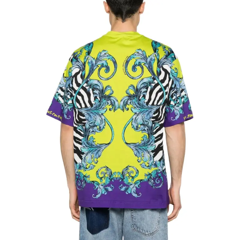 VERSACE JEANS COUTURE Zebra Barocco print T shirt-2