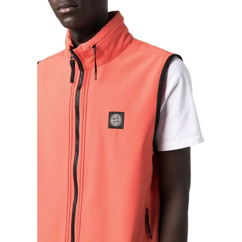STONE ISLAND Vests Men Orange-4