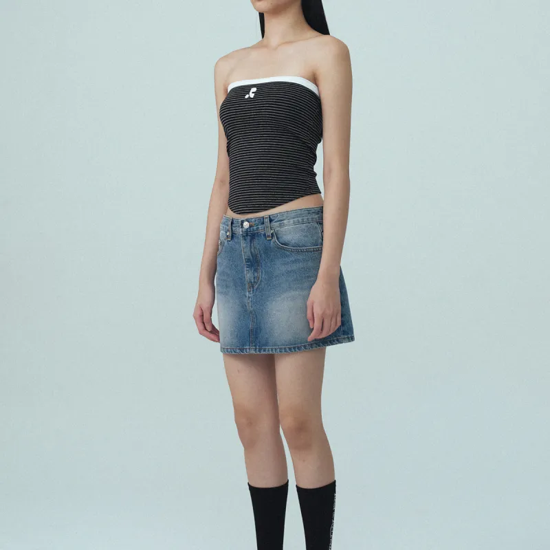 Rest&Recreation SS25 STRIPE TUBE TOP Strapless Top Women's Black-2