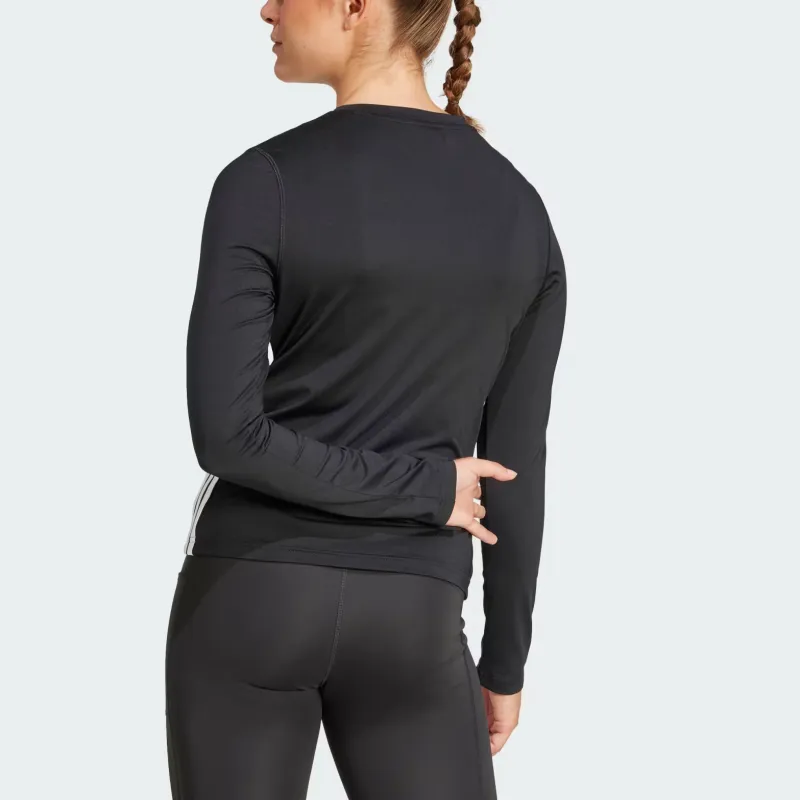 Adidas ESSENTIALS3 Stripes T Shirt Women's Black/White-2