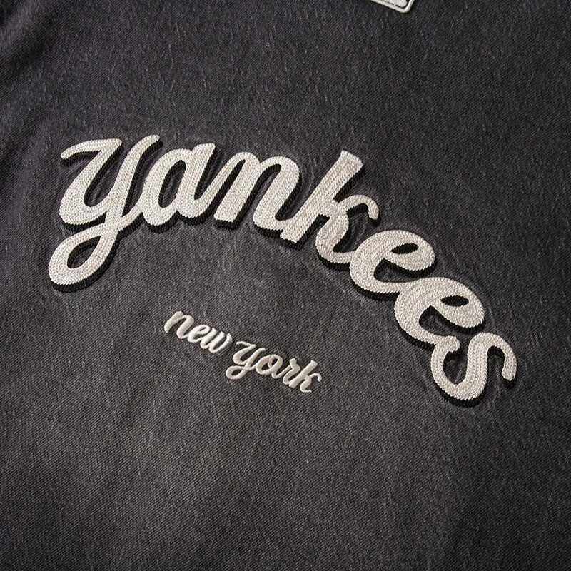 MLB Denim Jacket Unisex Charcoal Gray-4