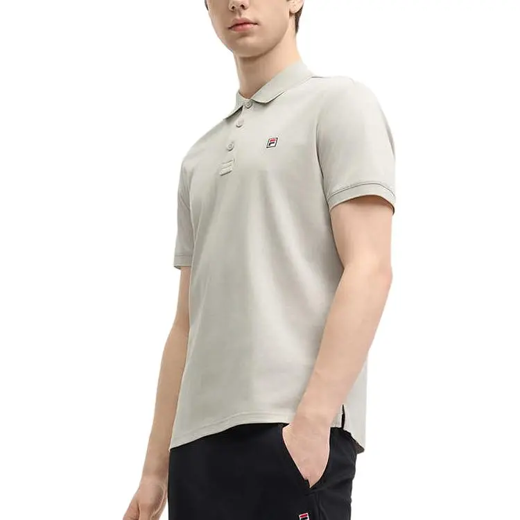 FILA MODERN HERITAGE Polo Shirt Men's Volcanic Stone Gray-3