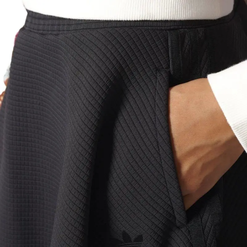 Adidas Originals Casual Short Skirts Women's Black-3