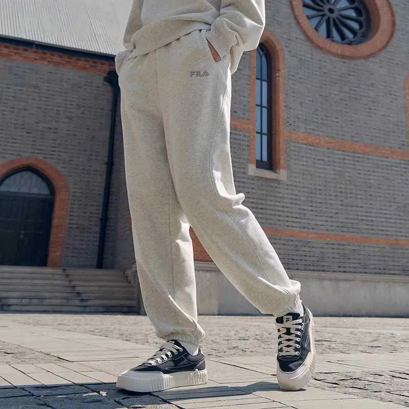 FILA Knitted Sweatpants Women's Moonlit Heather Gray-2