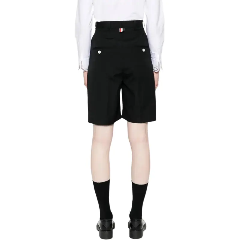 THOM BROWNE High waisted Double pleat Shorts-1
