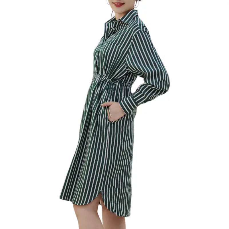 LACOSTE Long Sleeved Dress Women's 291/Jasper Stripes-4