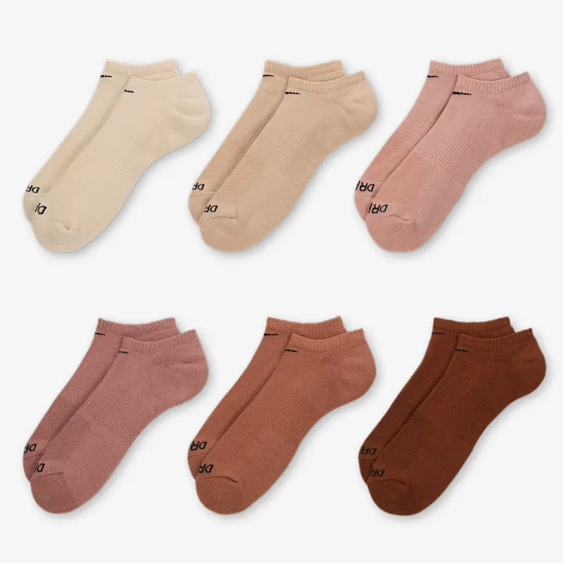 Nike Dri Fit Ankle Socks Unisex 6 Pack Light Coffee-1