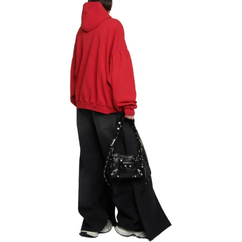 Balenciaga Round Hoodie 'Faded Red'-3