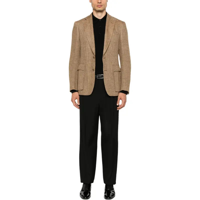 Ralph Lauren Purple Label Herringbone pattern Single breasted Blazer-1
