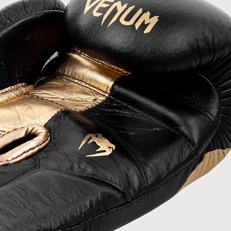 VENUM Boxing Gloves Polyethylene EVA Natural Rubber Competition Unisex Black Gold-3
