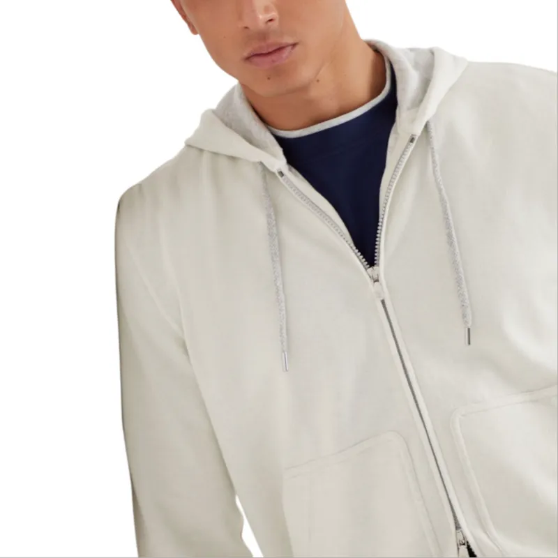 Brunello Cucinelli Zip up Jersey Hoodie-5