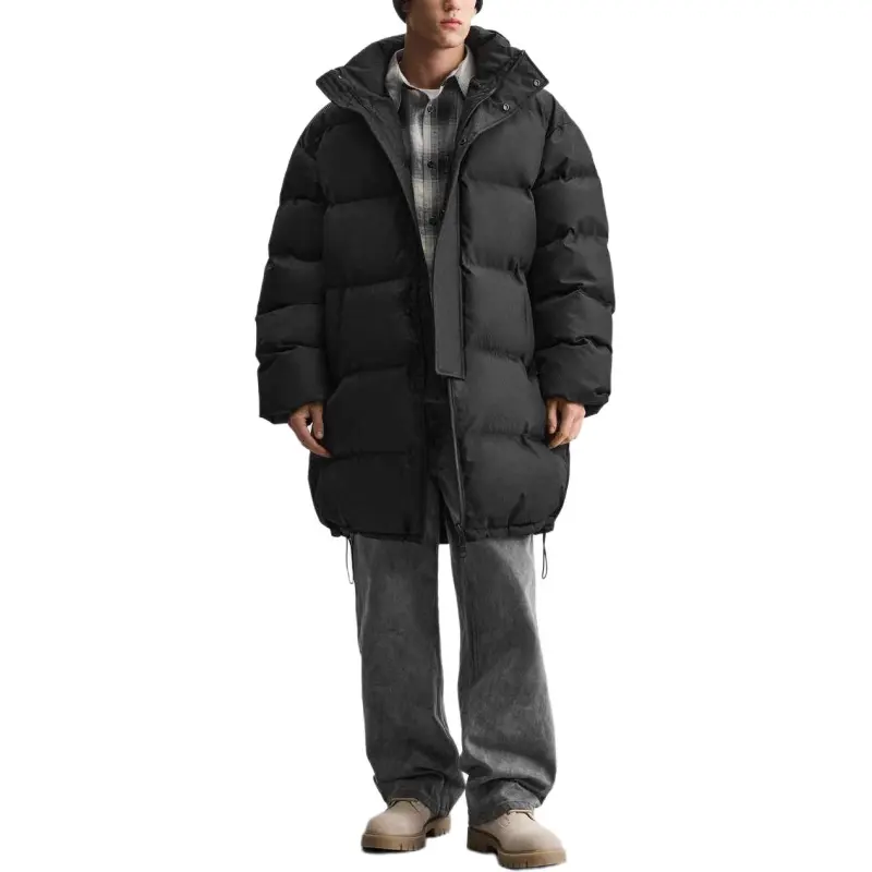 ZARA Puffer Jackets Men Black-1