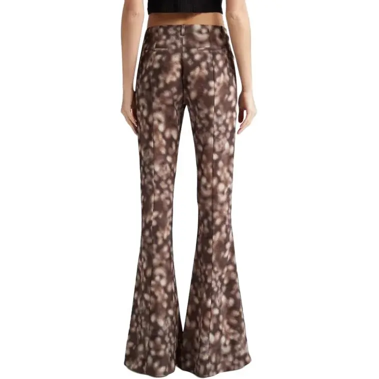 Acne Studios Abstract Printed Flared Hem Trousers-4