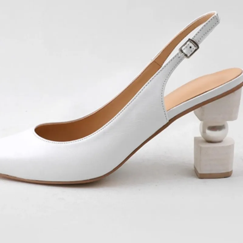URIMERA High Heels Women's White-2