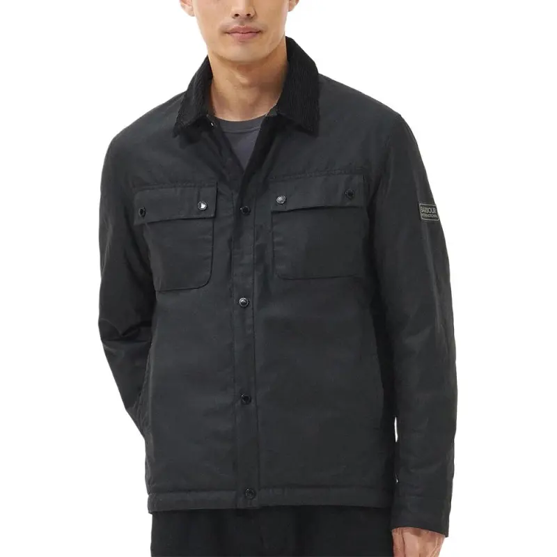 BARBOUR Tourer Logo Patch Waxed Jacket-2