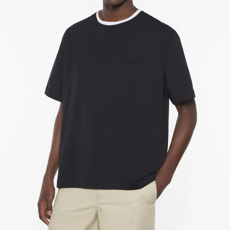 Maison Kitsune Embossed Profile Fox Oversized T Shirt-2