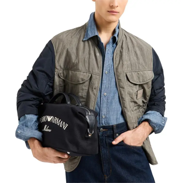 EMPORIO ARMANI Cotton Chambray Shirt-4