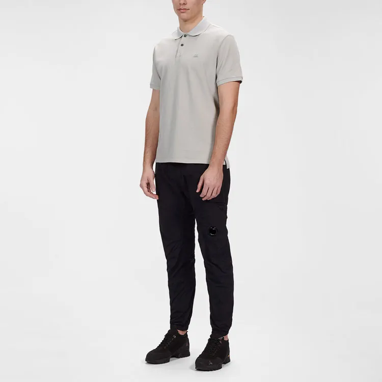 C.P.Company Logo Embroidered Short Sleeved Polo Shirt-1