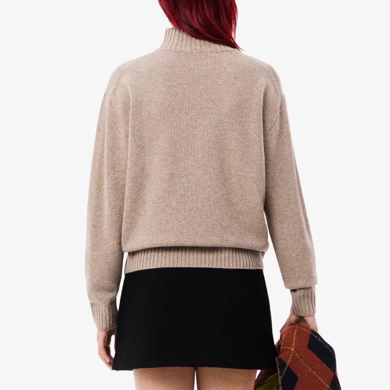 LACOSTE Cashmere Sweater Women's Light Brown-2