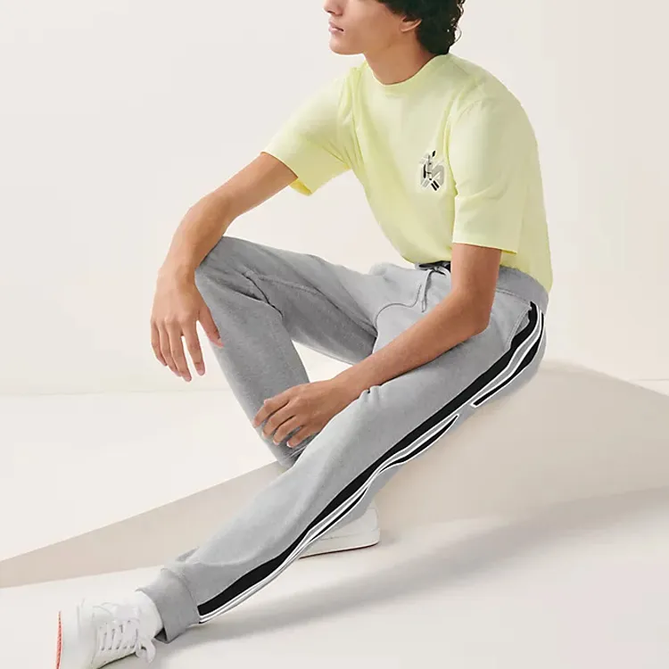 HERMES Knitted Sweatpants Men's Gray-2