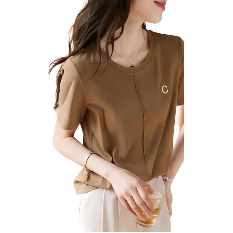 Mo Han Yi Mei T Shirt Women's Dark Khaki-4